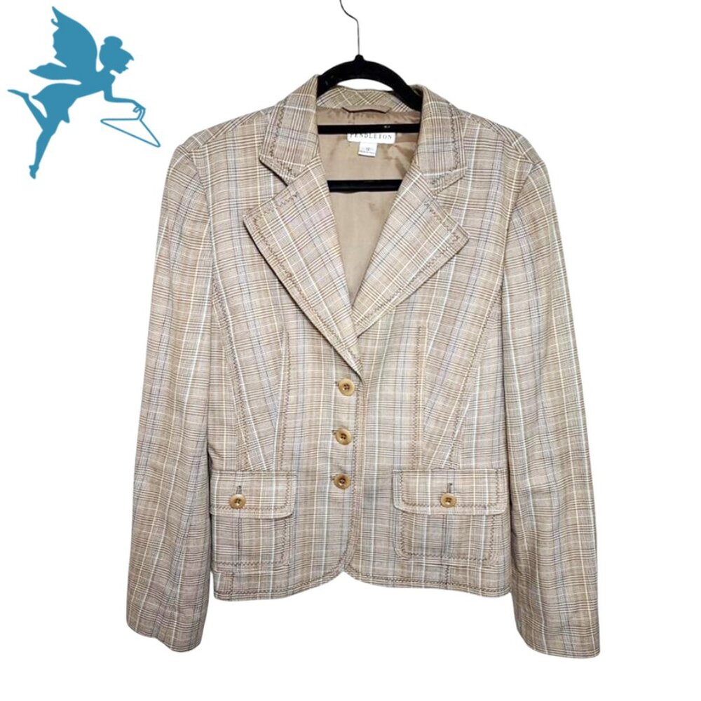 PENDLETON Cotton Plaid Blazer